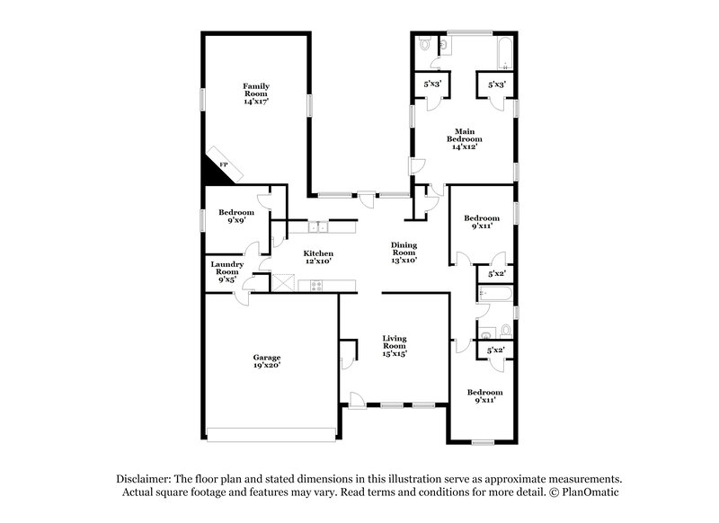 2,410/Mo, 5108 Parliament Dr Arlington, TX 76017 Floor Plan View