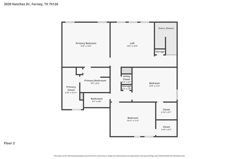 2,265/Mo, 2020 Natchez Dr Forney, TX 75126 Floor Plan View 2