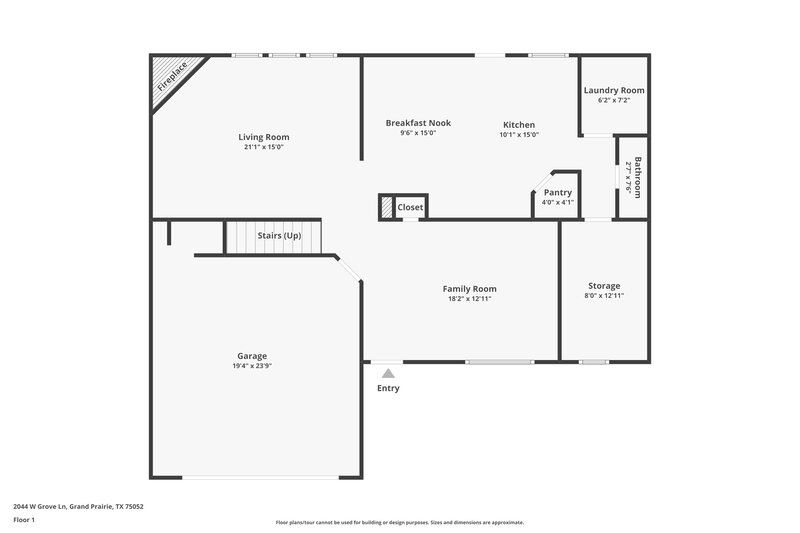 2,590/Mo, 2044 W Grove Ln Grand Prairie, TX 75052 Floor Plan View