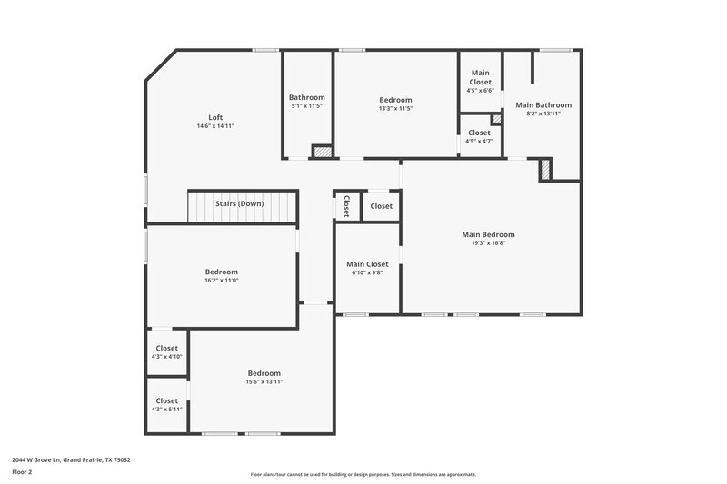 2,590/Mo, 2044 W Grove Ln Grand Prairie, TX 75052 Floor Plan View 2
