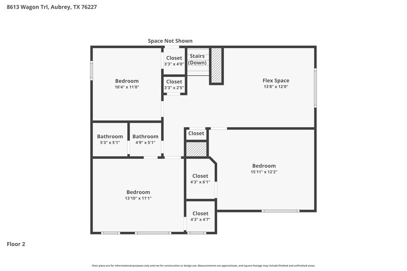 2,275/Mo, 8613 Wagon Trl Cross Roads, TX 76227 Floor Plan View 2