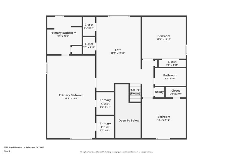 2,040/Mo, 5528 Royal Meadow Ln Arlington, TX 76017 Floor Plan View 2