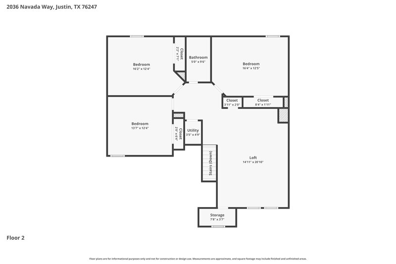 0/Mo, 2036 Navada Way Justin, TX 76247 Floor Plan View 2
