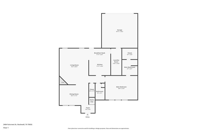 1,965/Mo, 2404 Faircrest Dr Rockwall, TX 75032 Floor Plan View