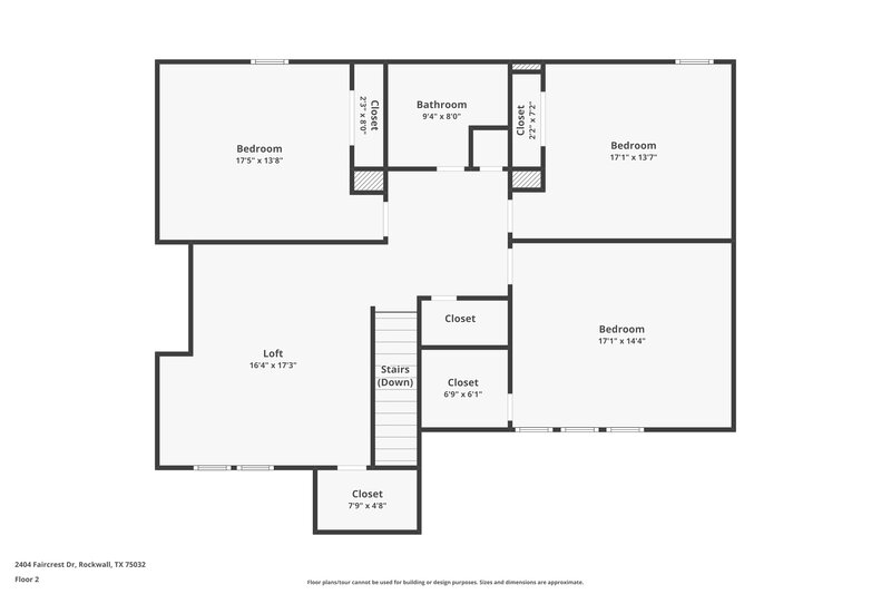 1,965/Mo, 2404 Faircrest Dr Rockwall, TX 75032 Floor Plan View 2
