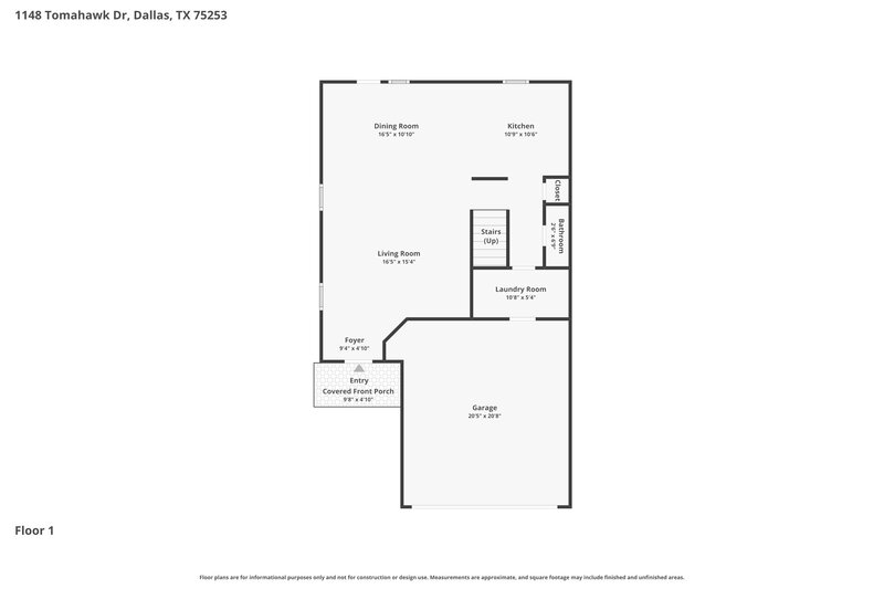 2,285/Mo, 1148 Tomahawk Dr Dallas, TX 75253 Floor Plan View