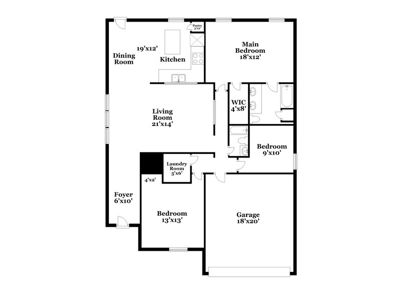 2,230/Mo, 204 Dartmouth Dr Forney, TX 75126 Floor Plan View