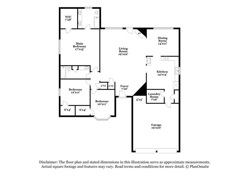 2,565/Mo, 2614 Berkshire Ln Grand Prairie, TX 75052 Floorplan View
