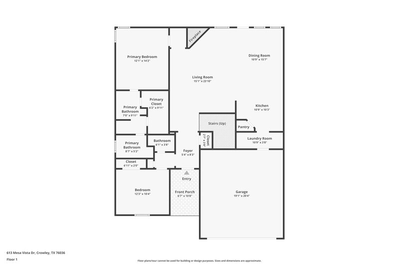 2,470/Mo, 613 Mesa Vista Dr Crowley, TX 76036 Floor Plan View