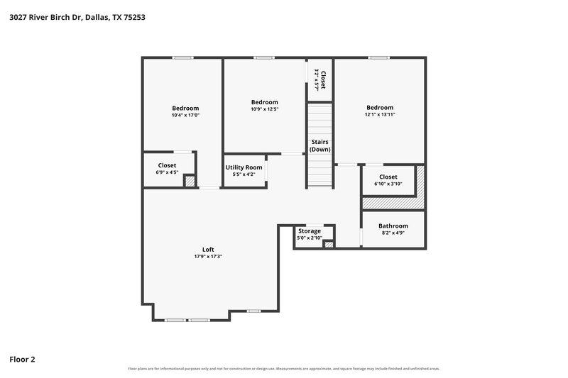 2,575/Mo, 3027 River Birch Dr Dallas, TX 75253 Floor Plan View 2