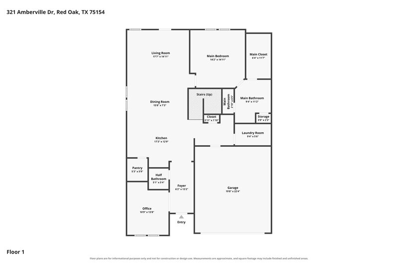 2,765/Mo, 321 Amberville Dr Red Oak, TX 75154 Floor Plan View