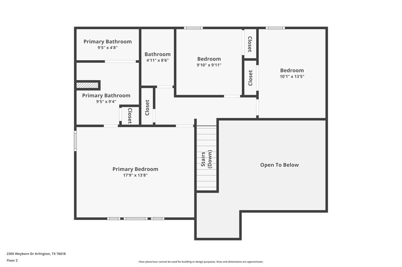 2,480/Mo, 2305 Weyborn Dr Arlington, TX 76018 Floor Plan View 2
