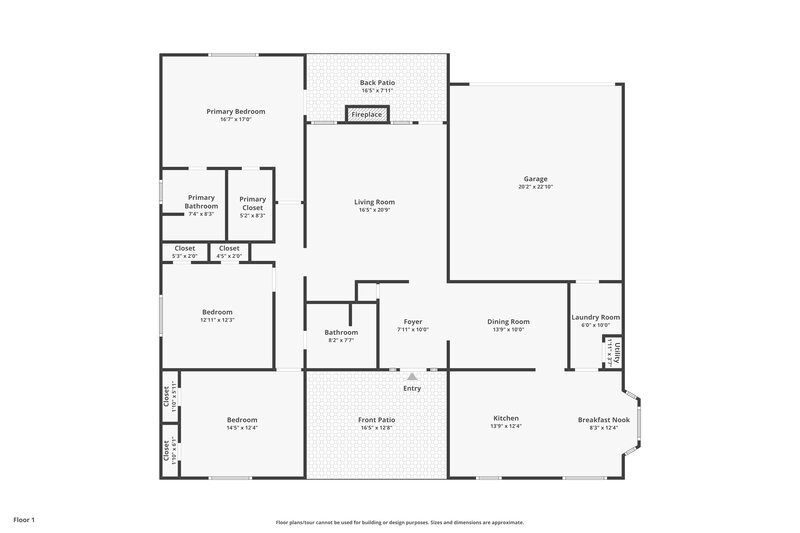 2,410/Mo, 522 Pebblecreek Dr Garland, TX 75040 Floor Plan View