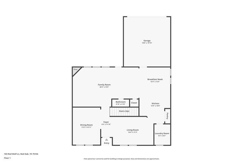2,770/Mo, 103 Red Wolf Ln Red Oak, TX 75154 Floor Plan View