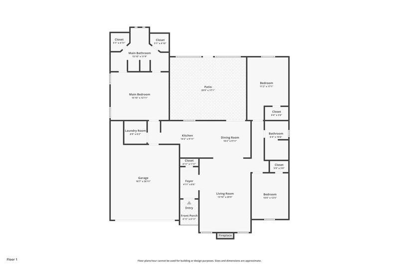 2,060/Mo, 6400 Running Creek Dr Arlington, TX 76001 Floor Plan View