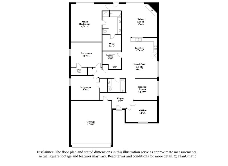 2,205/Mo, 2808 Merry View Ln Fort Worth, TX 76120 Floor Plan View