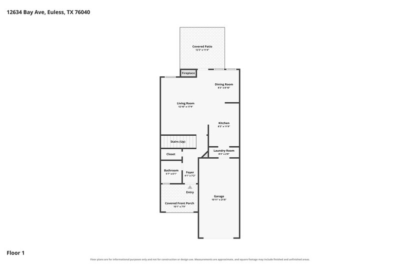 2,380/Mo, 12634 Bay Ave Fort Worth, TX 76040 Floorplan View