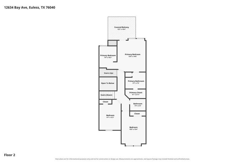 2,380/Mo, 12634 Bay Ave Fort Worth, TX 76040 Floorplan View 2