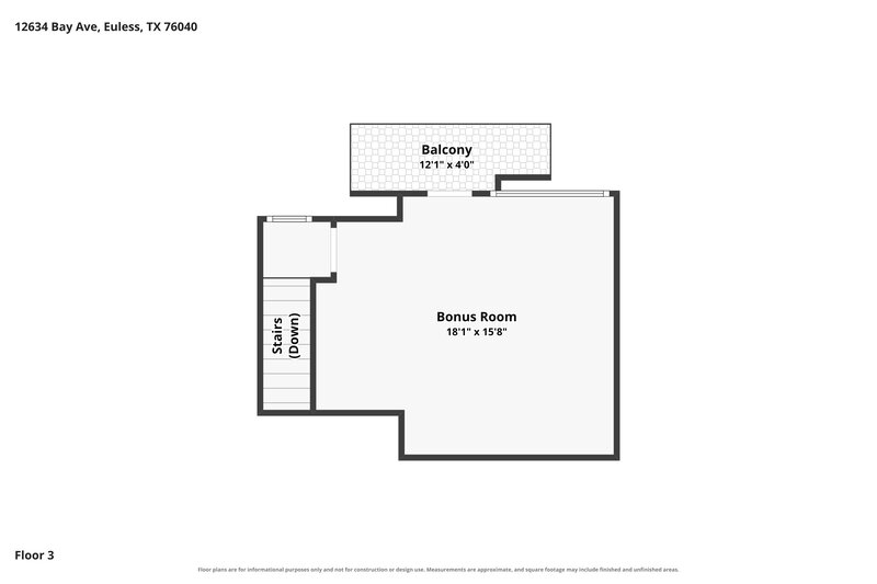 2,380/Mo, 12634 Bay Ave Fort Worth, TX 76040 Floorplan View 3