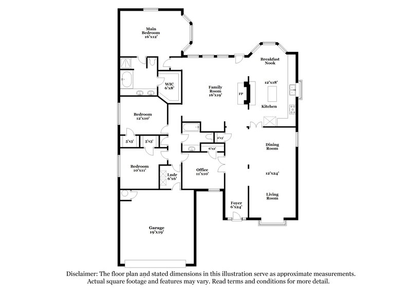 2,280/Mo, 4340 Estes Park Rd Haltom City, TX 76137 Floor Plan View