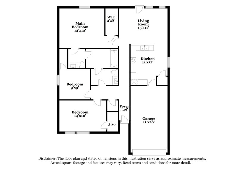 1,920/Mo, 6624 Cantata Ct Dallas, TX 75241 Floor Plan View