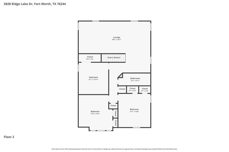 2,625/Mo, 5828 Ridge Lake Dr Fort Worth, TX 76244 Floor Plan View