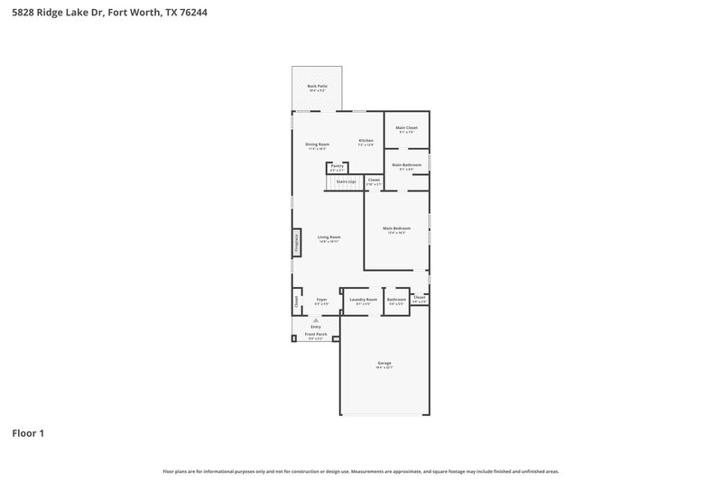 2,625/Mo, 5828 Ridge Lake Dr Fort Worth, TX 76244 Floor Plan View 2