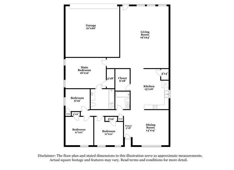 2,390/Mo, 1841 Sierra Trl Lancaster, TX 75146 Floor Plan View