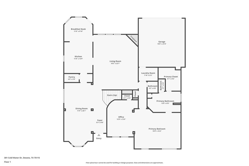 3,100/Mo, 301 Cold Water Dr Desoto, TX 75115 Floor Plan View