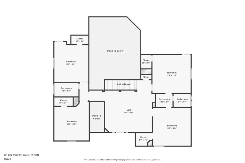 3,100/Mo, 301 Cold Water Dr Desoto, TX 75115 Floor Plan View 2