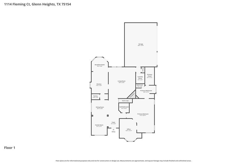 3,490/Mo, 1114 Fleming Ct Glenn Heights, TX 75154 Floor Plan View