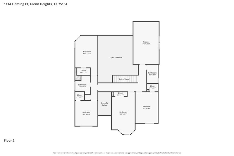 3,490/Mo, 1114 Fleming Ct Glenn Heights, TX 75154 Floor Plan View 2