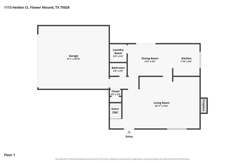 0/Mo, 1113 Heiden Ct Flower Mound, TX 75028 Floor Plan View