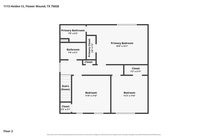0/Mo, 1113 Heiden Ct Flower Mound, TX 75028 Floor Plan View 2