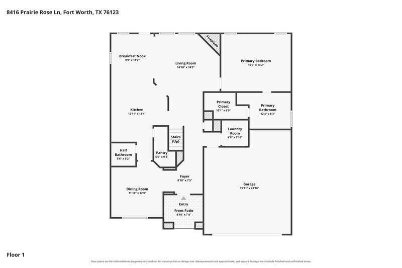 2,305/Mo, 8416 Prairie Rose Ln Fort Worth, TX 76123 Floor Plan View