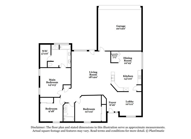 2,065/Mo, 616 Cresent Dr Desoto, TX 75115 Floor Plan View