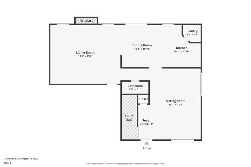 2,655/Mo, 7107 Dublin Ct Arlington, TX 76002 Floor Plan View