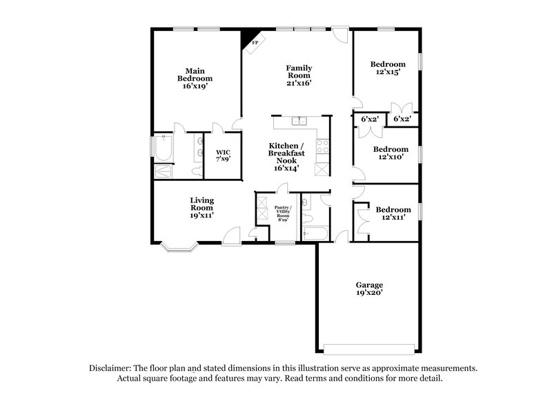2,045/Mo, 2010 Preston Trl Forney, TX 75126 Floor Plan View