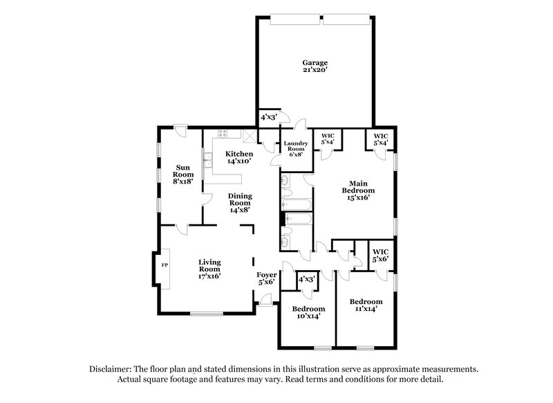 2,305/Mo, 2021 Glenbrook Meadows Dr Garland, TX 75040 Floor Plan View