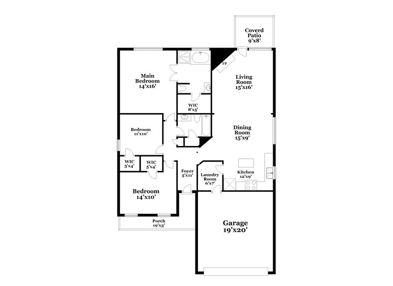 1,960/Mo, 1117 Sunderland Ln Fort Worth, TX 76134 Floor Plan View