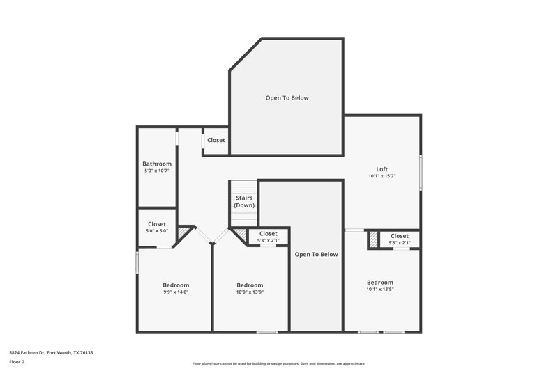 2,265/Mo, 5824 Fathom Dr Fort Worth, TX 76135 Floor Plan View 2