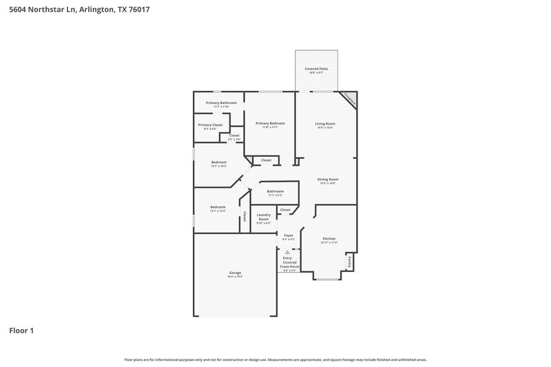 2,190/Mo, 5604 Northstar Ln Arlington, TX 76017 Floor Plan View
