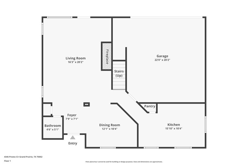2,525/Mo, 4345 Presto Cir Grand Prairie, TX 75052 Floor Plan View
