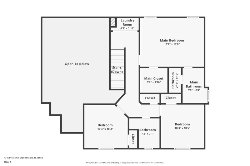2,525/Mo, 4345 Presto Cir Grand Prairie, TX 75052 Floor Plan View 2