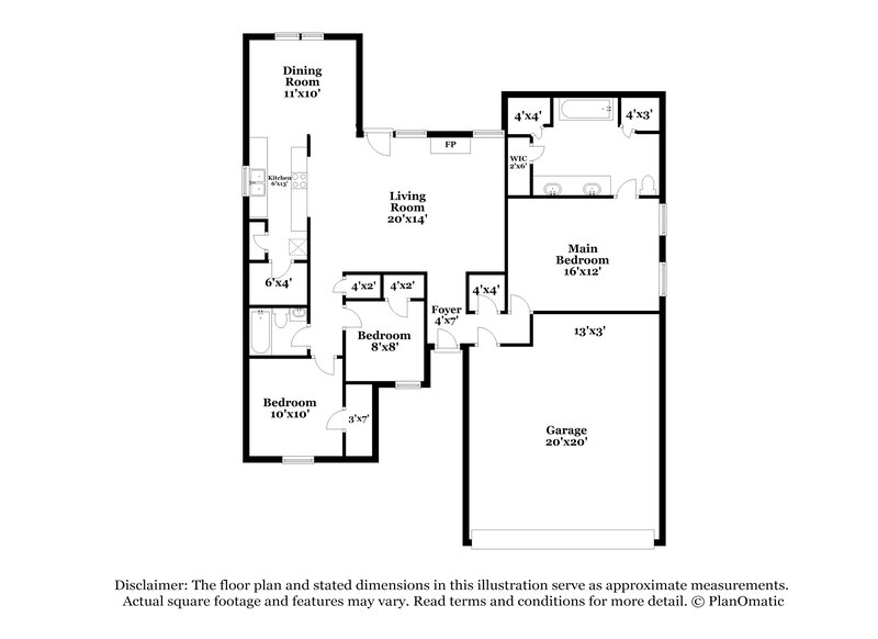 2,335/Mo, 818 Trevor Way Arlington, TX 76001 Floor Plan View