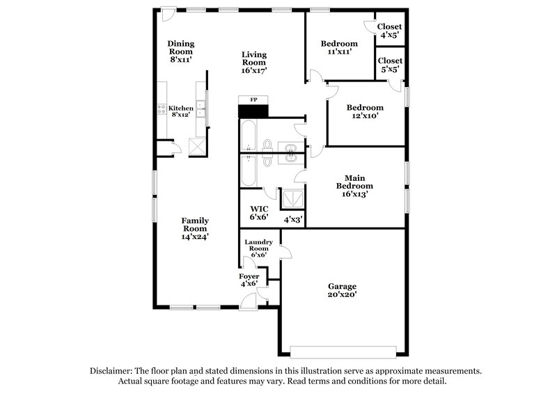 2,005/Mo, 317 Taylor St Saginaw, TX 76179 Floorplan View
