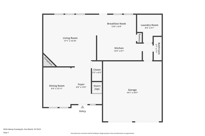 2,190/Mo, 9316 Liberty Crossing Dr Fort Worth, TX 76131 Floor Plan View