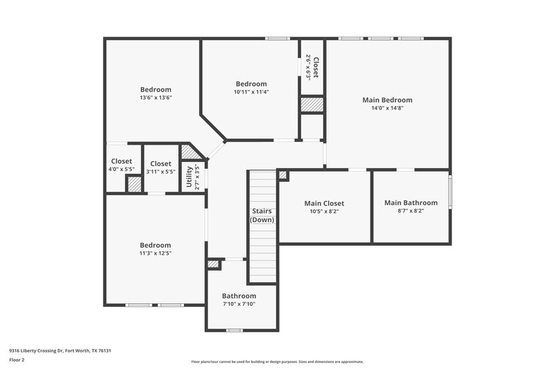 2,190/Mo, 9316 Liberty Crossing Dr Fort Worth, TX 76131 Floor Plan View 2