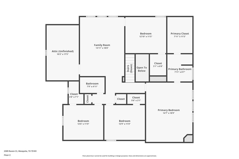 2,560/Mo, 2309 Raven Ct Mesquite, TX 75181 Floor Plan View 2