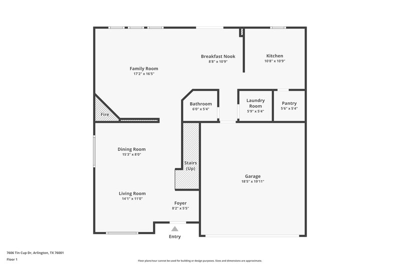 2,110/Mo, 7606 Tin Cup Dr Arlington, TX 76001 Floor Plan View